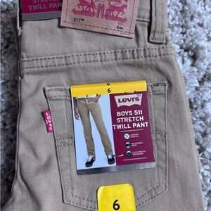 Levi's Boys 511 Stretch Twill Pants - Khaki Tan